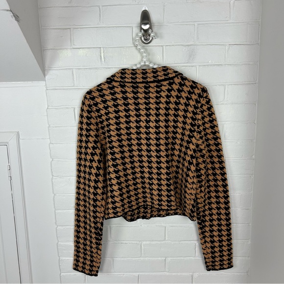 House Of Harlow Houndstooth Knit Cropped Jacket Size S - Picture 8 of 8